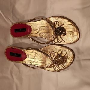 Gold Carolina Herrera sandals